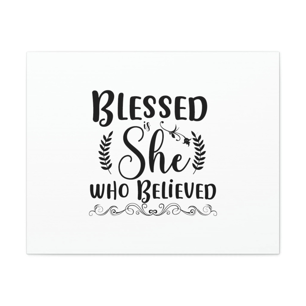 Scripture Walls Blessed She Who Believed Luke 1:45 Leaves Christian Wall Art